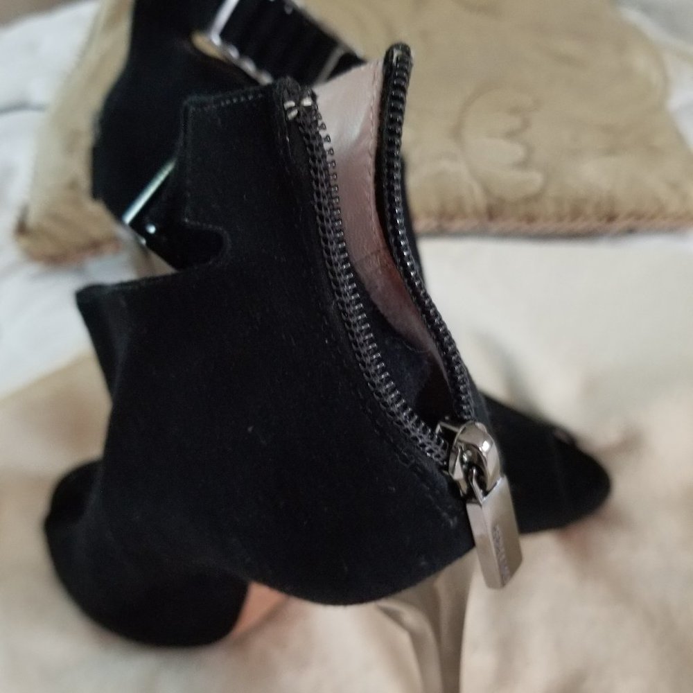 Herve Leger, Size 8, Black Suede Booties